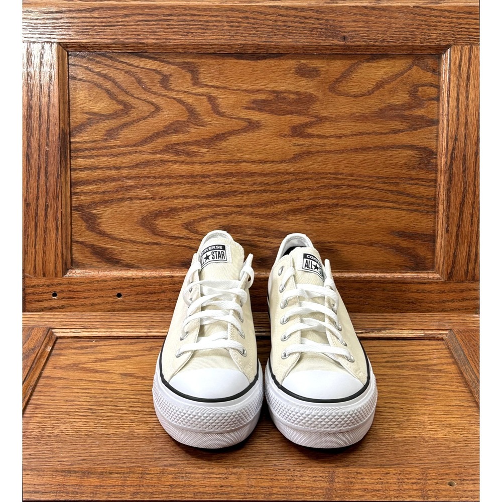 Converse Chuck Taylor All Star Lift Platform Cream Canvas Size Women 9.5 - Picture 4 of 9